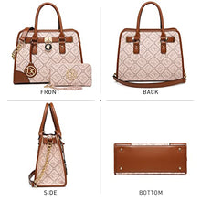 Load image into Gallery viewer, Dasein Women Handbags Top Handle Satchel Purse Shoulder Bag Hobo Bag Work Bag Set 2pcs (DS Pink)