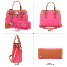 Load image into Gallery viewer, Women Designer Handbags and Purses Ladies Satchel Bags Shoulder Bags Top Handle Bags w/Matching Wallet