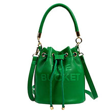 Load image into Gallery viewer, Bucket Bags for Women, Mini Bucket Bag Purses Soft Leather Crossbody Bucket Bags Drawstring Handbags Boho Bag (Green)