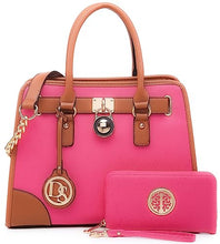 Load image into Gallery viewer, Women Designer Handbags and Purses Ladies Satchel Bags Shoulder Bags Top Handle Bags w/Matching Wallet