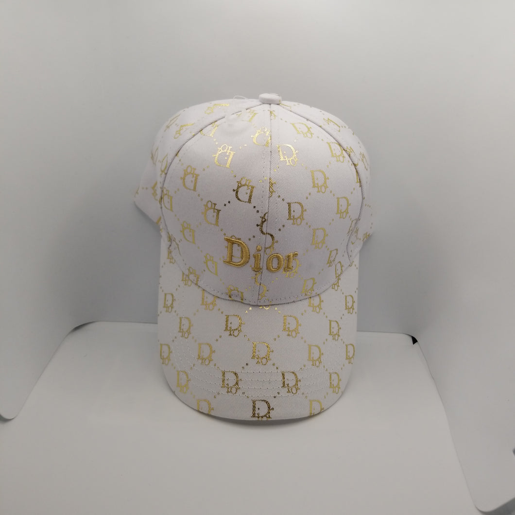 108 White with Gold Lettering Hats and Caps, Unisex