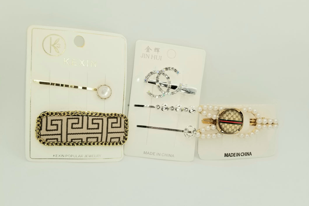 308 3pk 1-1pc, 1-2pc & 1-3pc Hair Clips & Pins  Black Friday