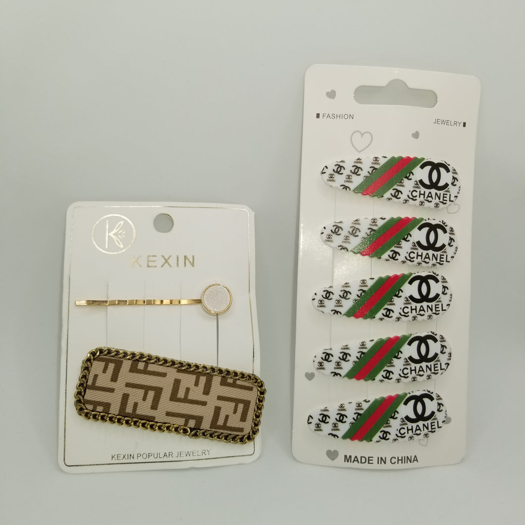 309 2pks 1-5pc & 1- 2pc Hair Clips & Pins
