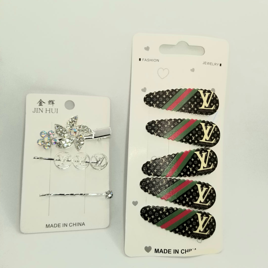 310 2pks - 1- 5pc & 1- 3pc Inspired Hair Pins & Clips