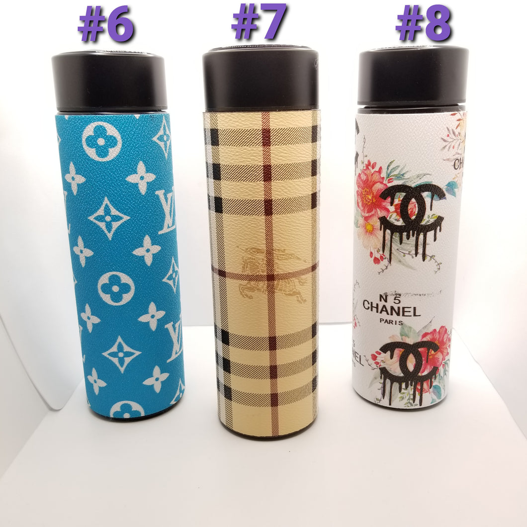#7 Classic Brown Stripe Digital Thermos