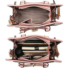 Load image into Gallery viewer, Dasein Women Handbags Top Handle Satchel Purse Shoulder Bag Hobo Bag Work Bag Set 2pcs (Croco Pink)
